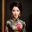 旗袍迷菲菲头像，穿旗袍的女性正面，民国风格装扮，笑容温婉